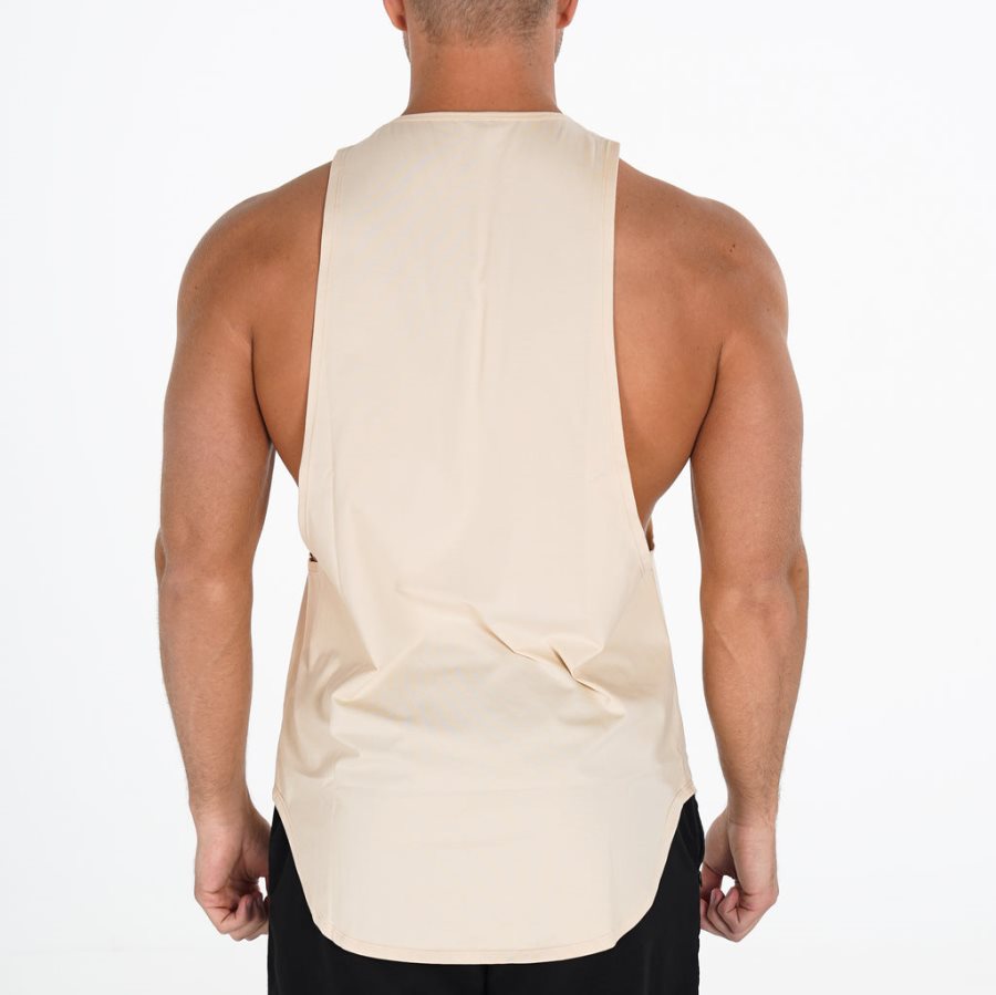 Beige Men's NVGTN Pulse Edge Tanks Dubai | o57UU4pj