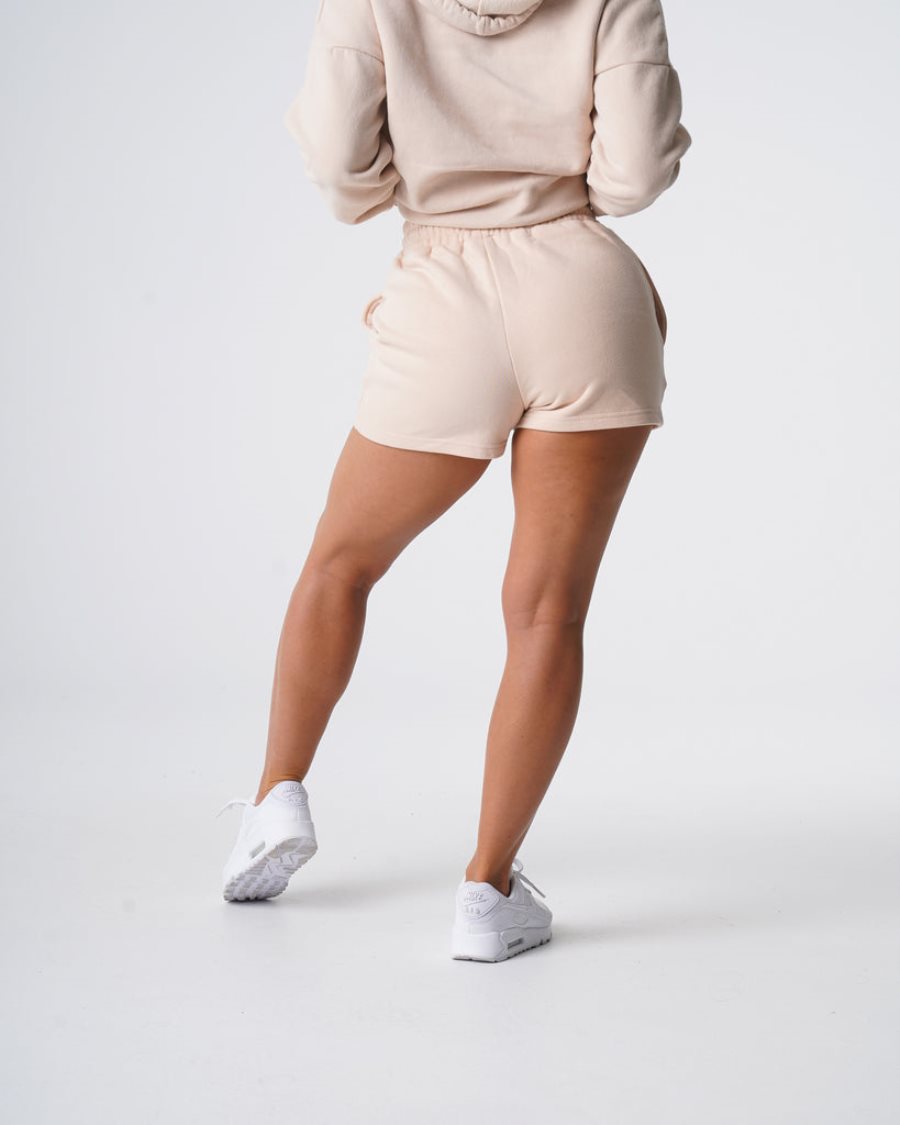 Beige Women's NVGTN Essential Lounge Shorts Dubai | MUJbVrwI