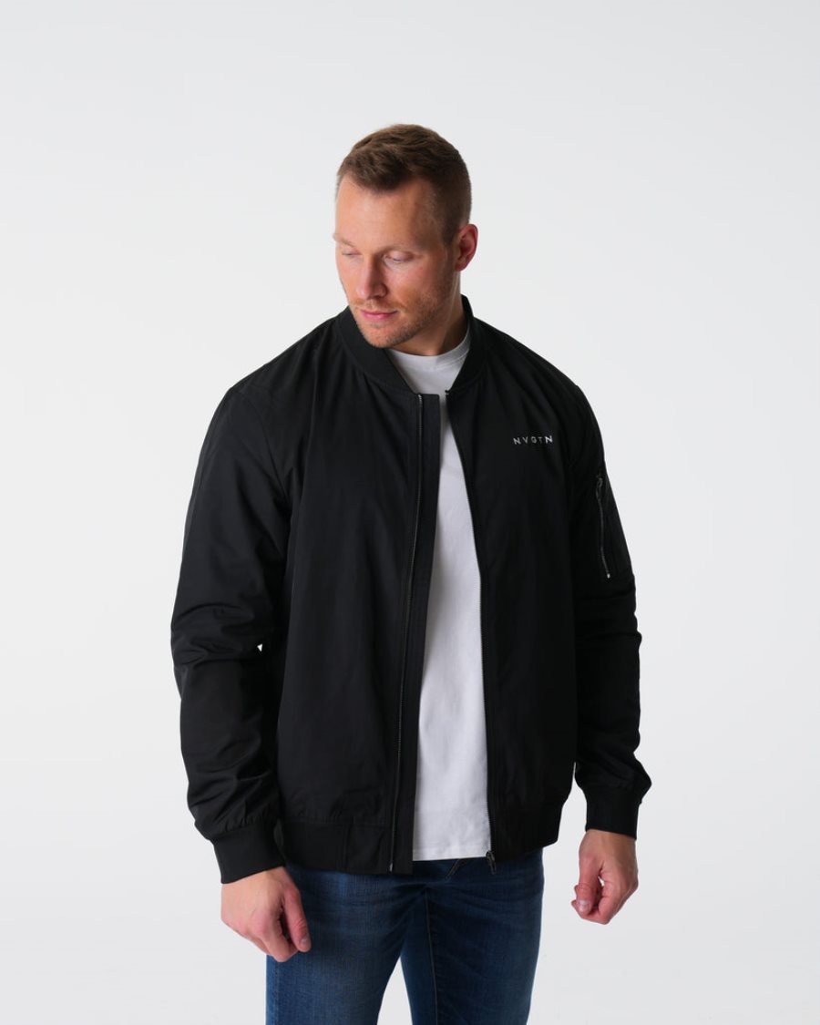 Black Men's NVGTN Bomber Jackets Dubai | CitFznIu