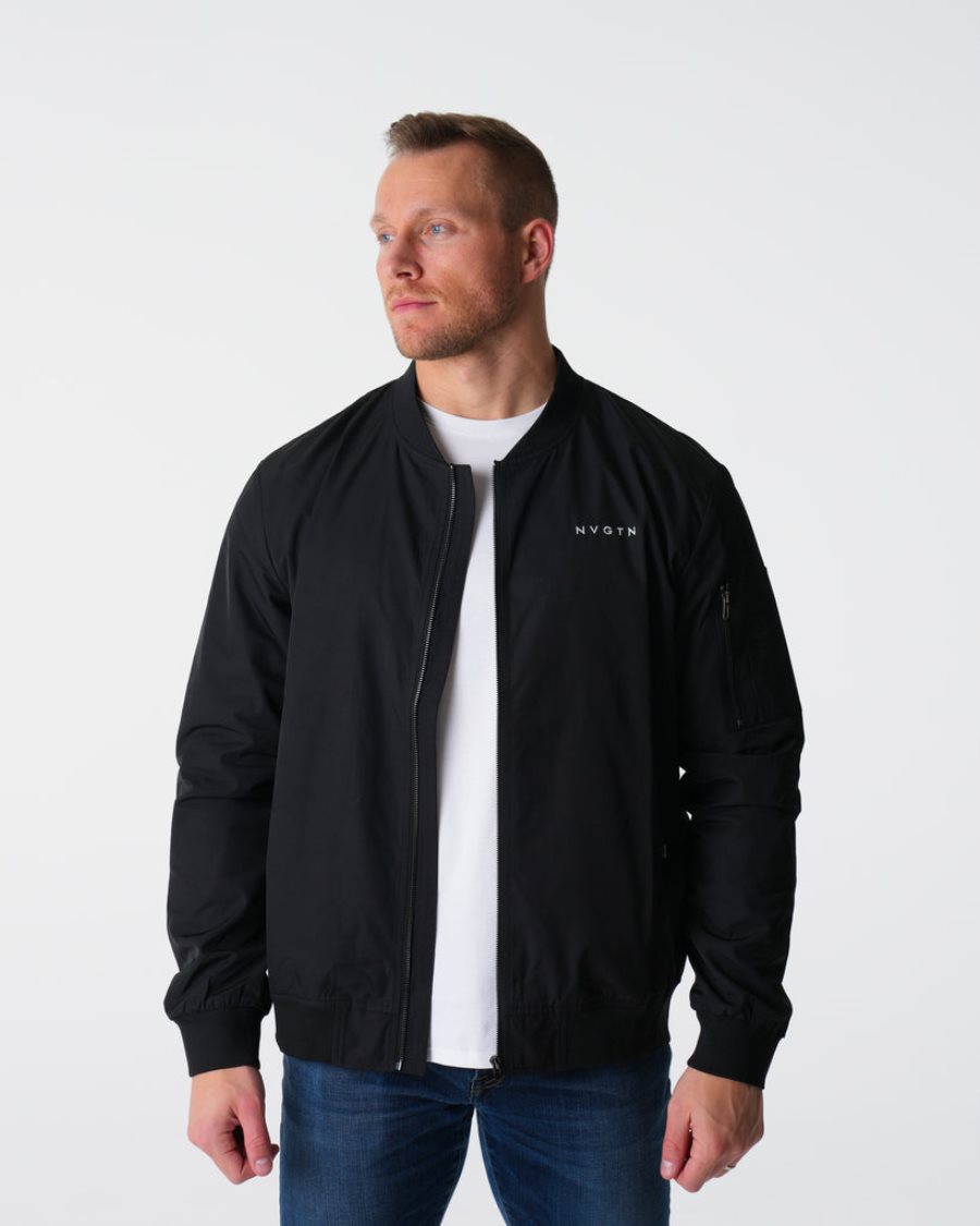 Black Men\'s NVGTN Bomber Jackets Dubai | CitFznIu