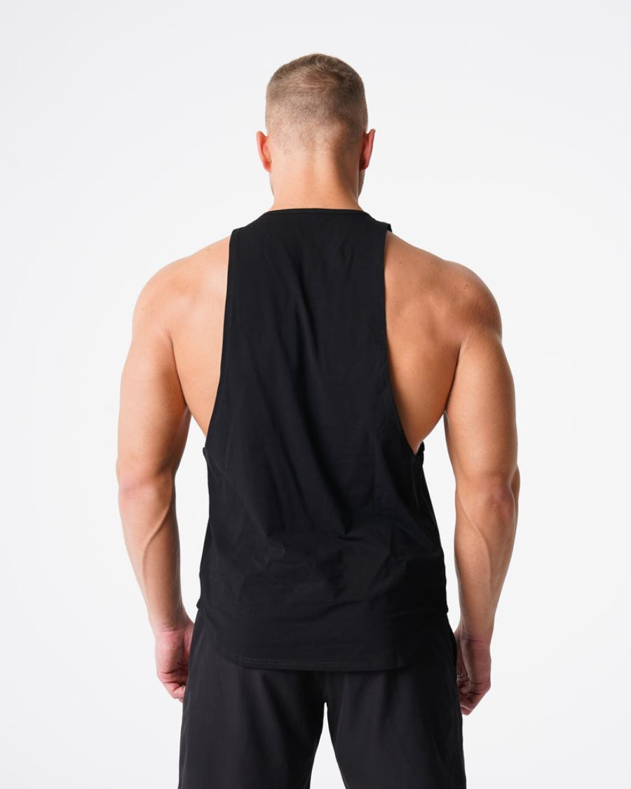 Black Men's NVGTN Pulse Edge Tanks Dubai | 6YqTMw1Q