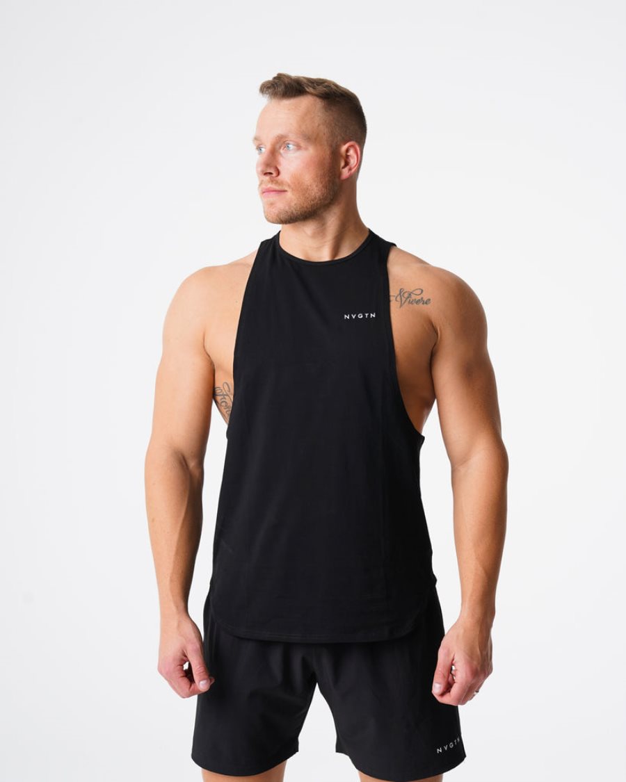 Black Men\'s NVGTN Pulse Edge Tanks Dubai | 6YqTMw1Q