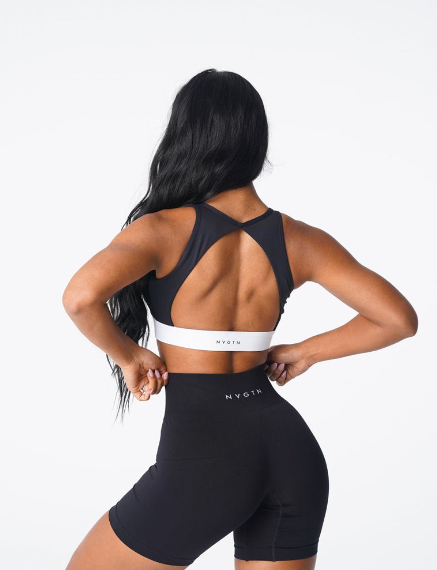 Black Women's NVGTN Agility Sports Bra Dubai | KMjD9iLK