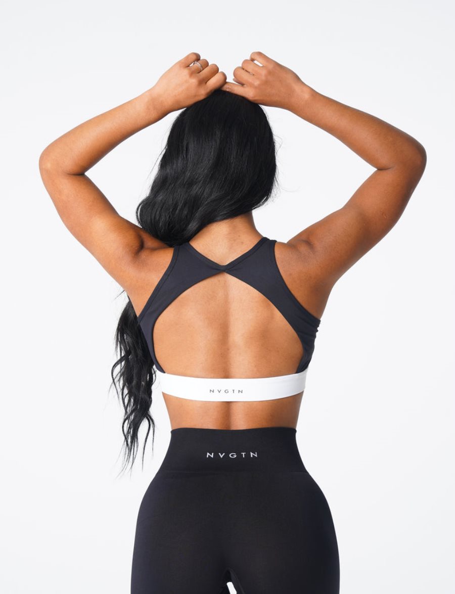 Black Women's NVGTN Agility Sports Bra Dubai | KMjD9iLK