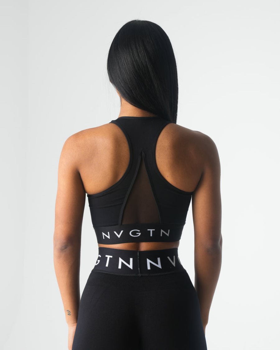 Black Women's NVGTN Legacy Sport Seamless Sports Bra Dubai | lsrBytbU