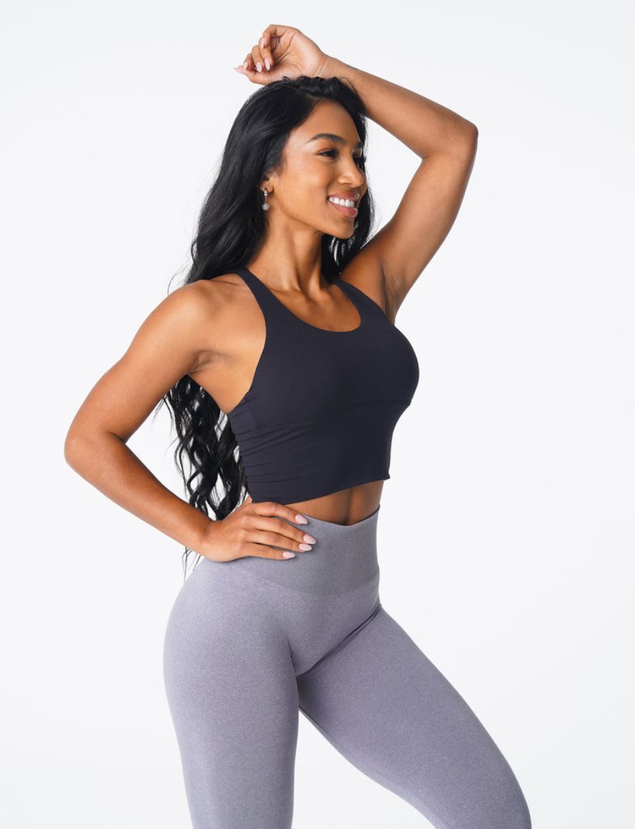 Black Women's NVGTN Matrix Sports Bra Dubai | HY9bD2pY