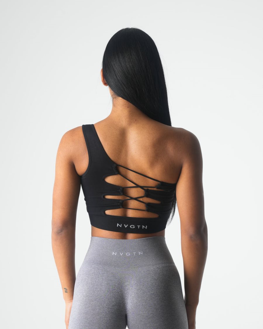 Black Women's NVGTN Passion Seamless Sports Bra Dubai | C0llSvlI