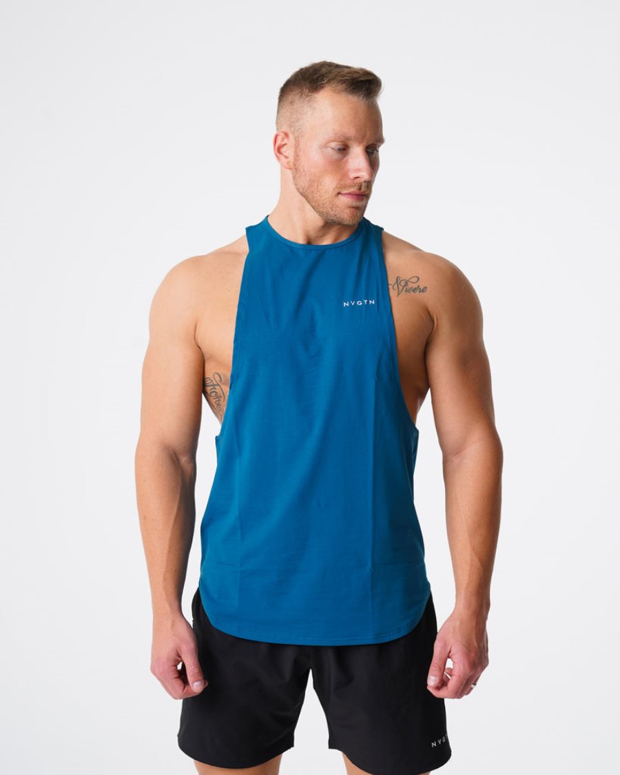 Blue Men's NVGTN Pulse Edge Tanks Dubai | YRdXhGjZ