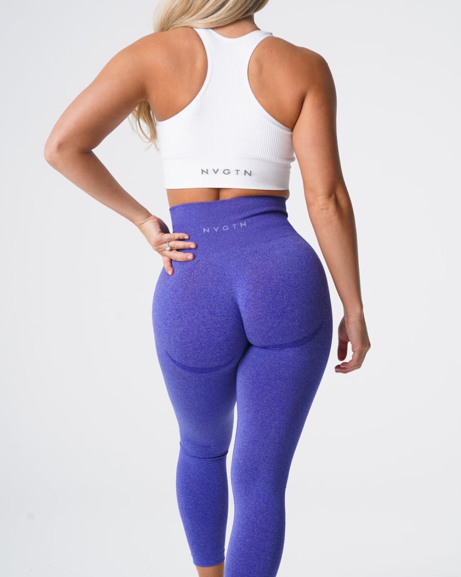 Blue Women's NVGTN Contour Seamless Leggings Dubai | FPobWwip