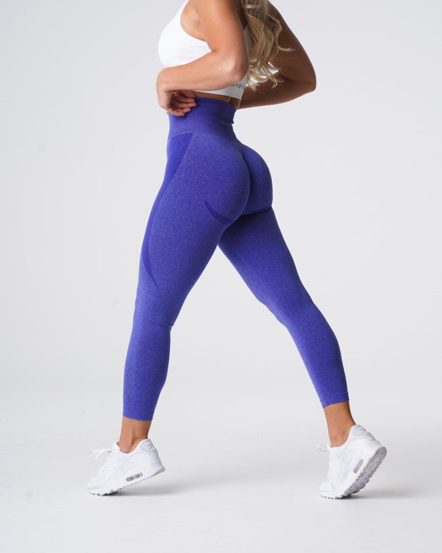 Blue Women's NVGTN Contour Seamless Leggings Dubai | FPobWwip