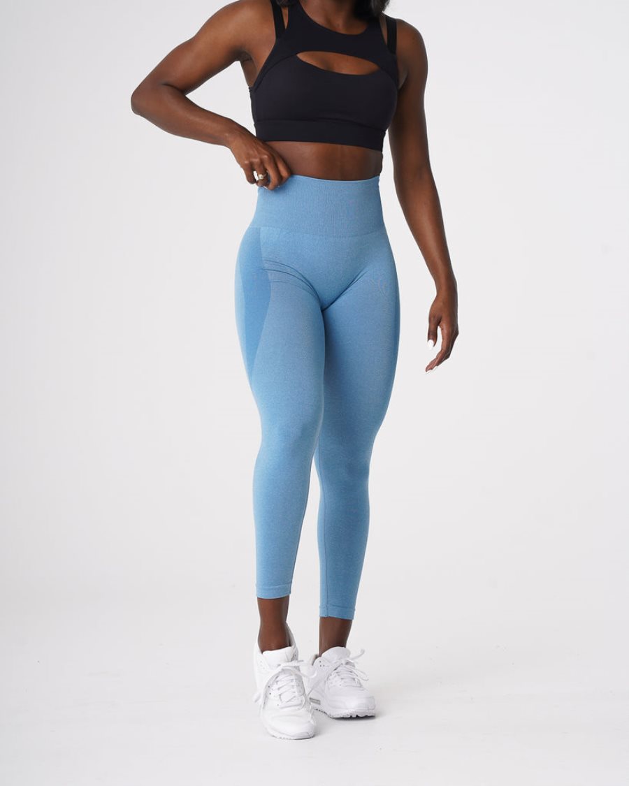 Blue Women's NVGTN Contour Seamless Leggings Dubai | OBPeNjIx