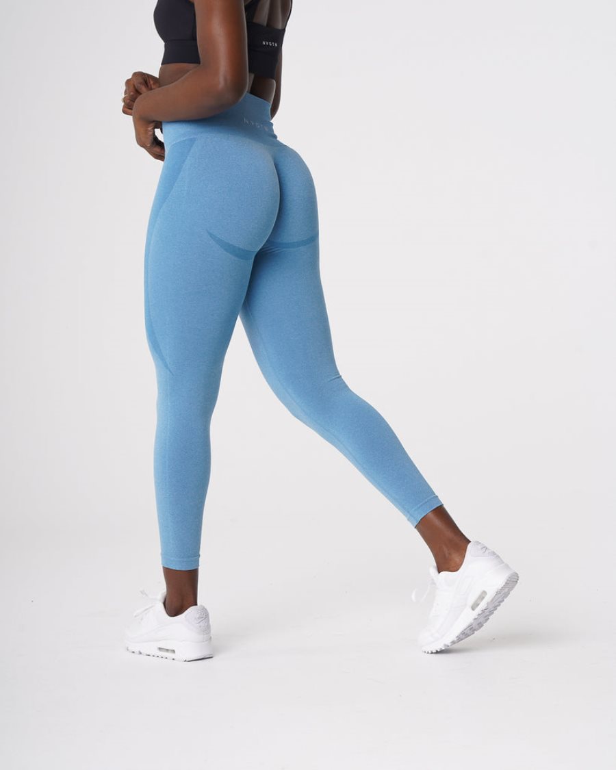 Blue Women's NVGTN Contour Seamless Leggings Dubai | OBPeNjIx