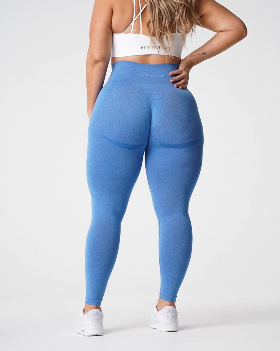 Blue Women's NVGTN Contour Seamless Leggings Dubai | tN5uS2WZ