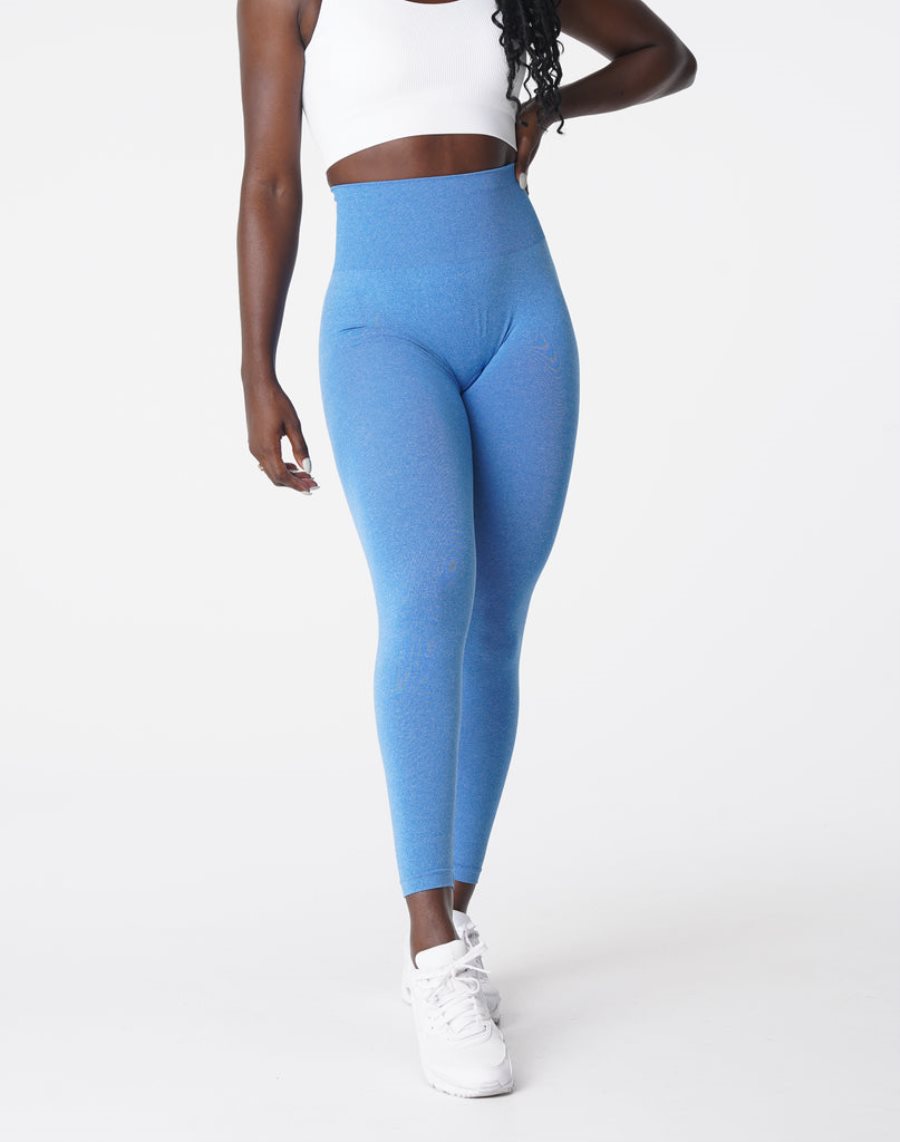 Blue Women's NVGTN Curve Seamless Leggings Dubai | 1qS70JFk