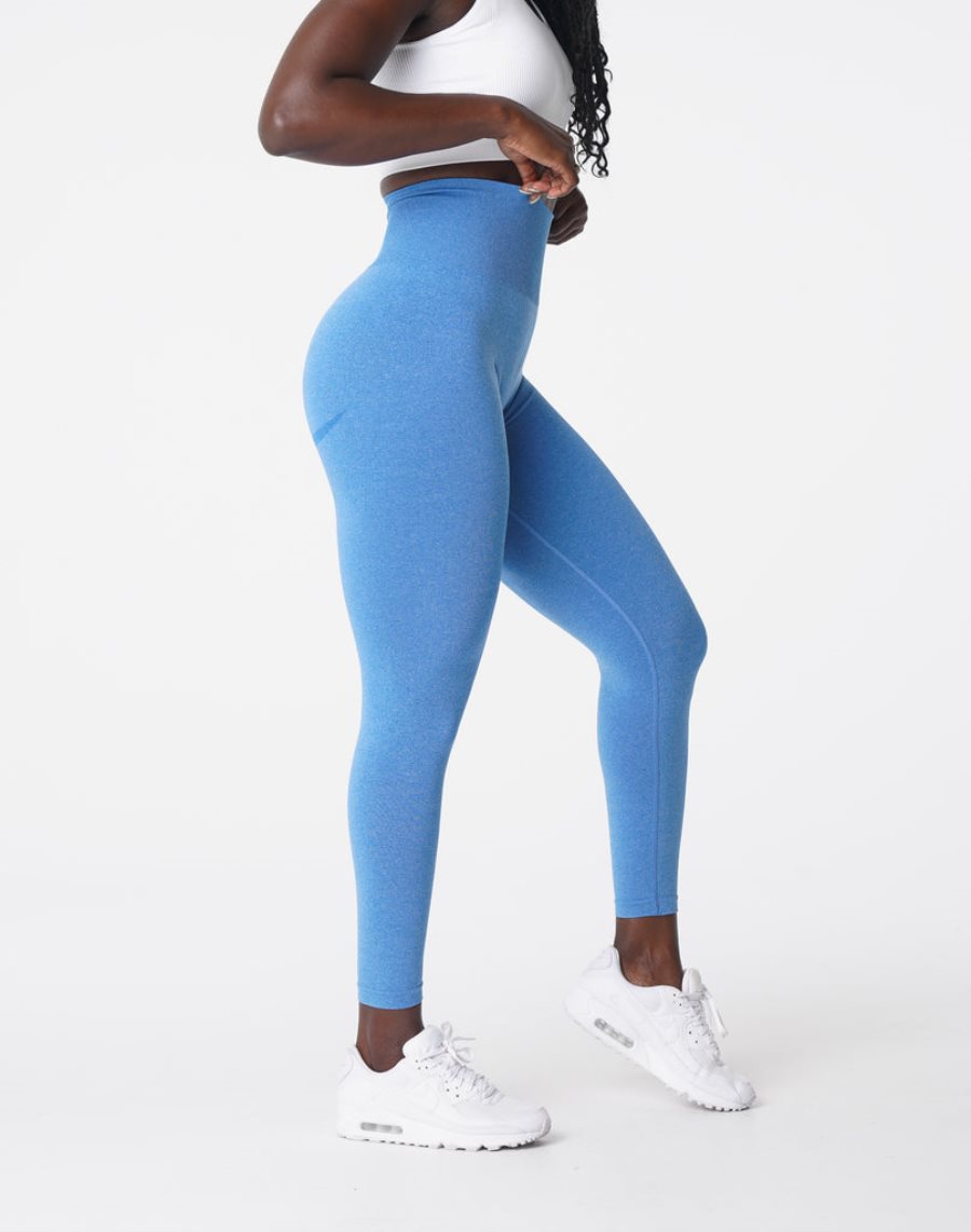 Blue Women's NVGTN Curve Seamless Leggings Dubai | 1qS70JFk