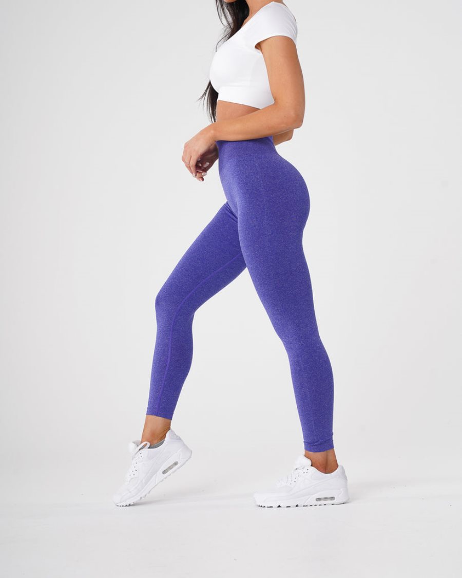 Blue Women's NVGTN Electric Blue NV Seamless Leggings Dubai | D49BrttR