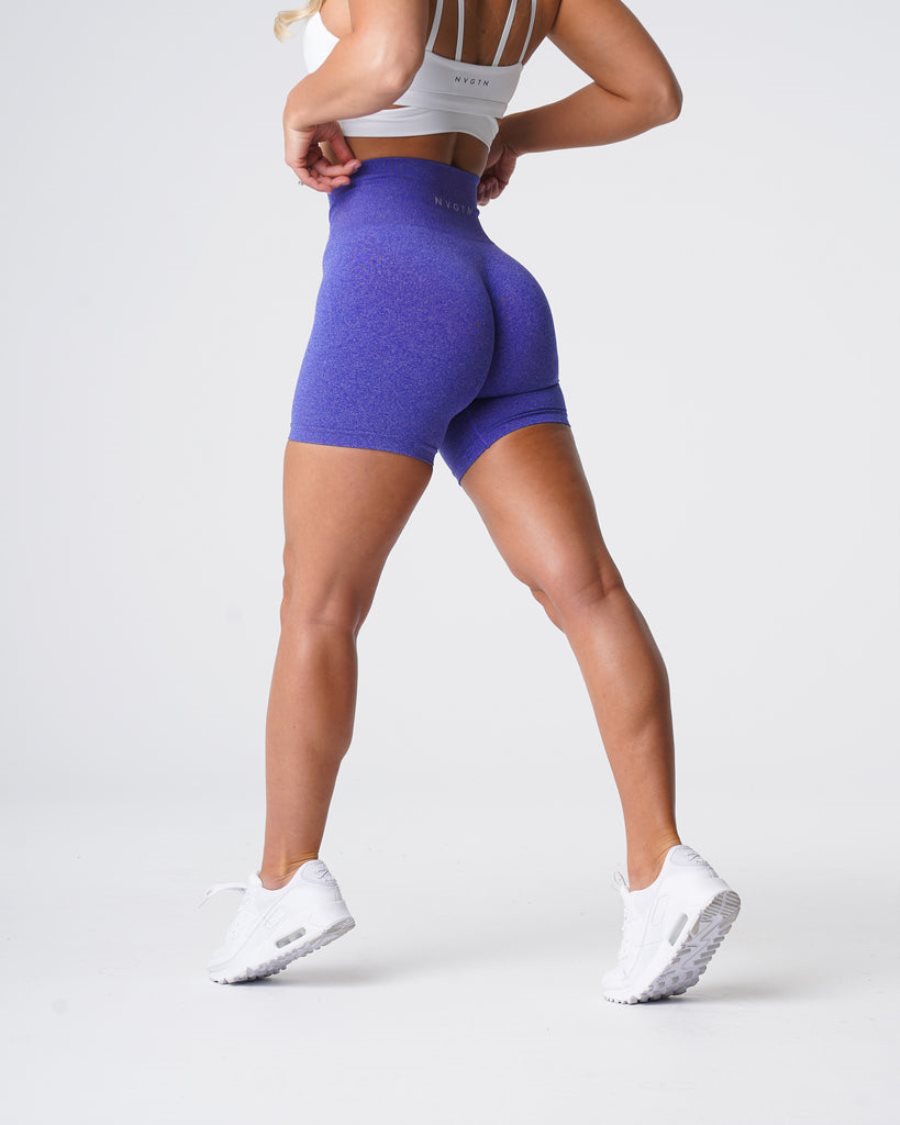 Blue Women's NVGTN Pro Seamless Shorts Dubai | FlS2p4Eh