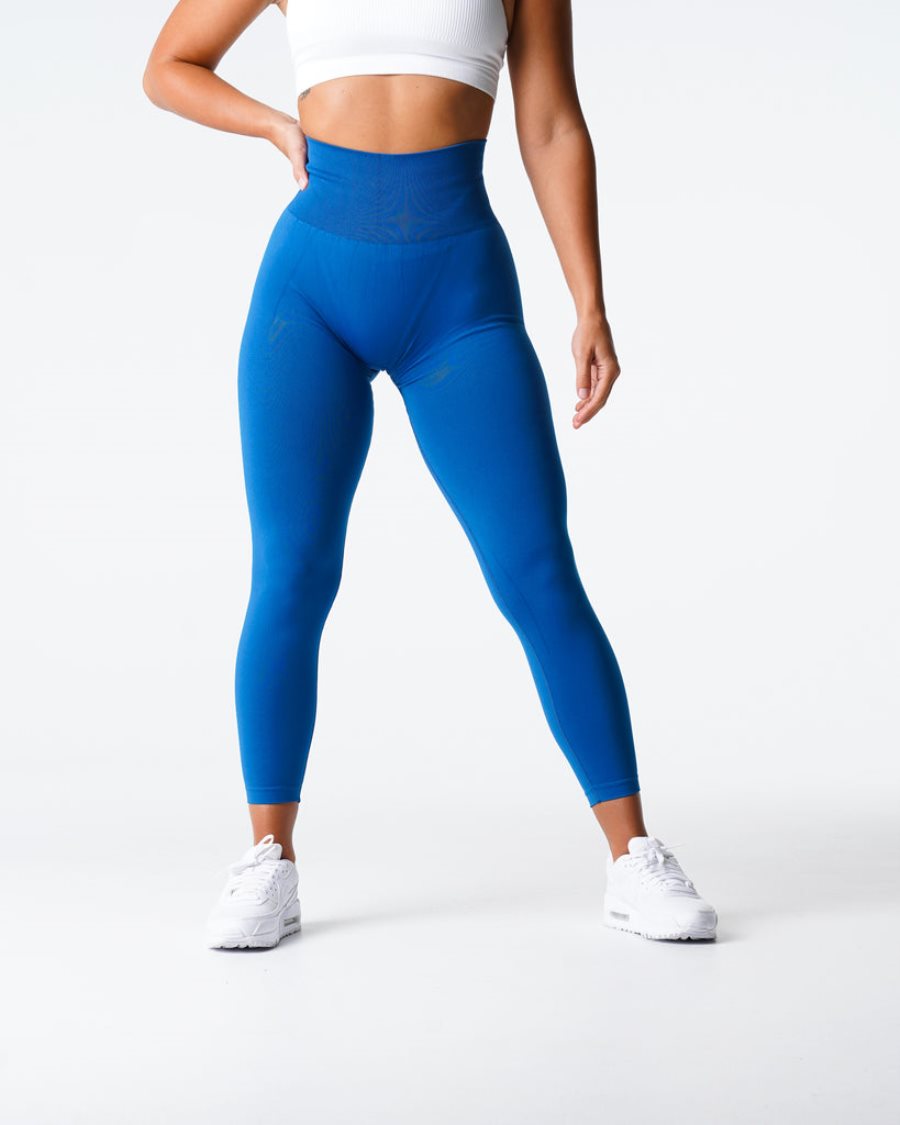 Blue Women's NVGTN Solid Seamless Leggings Dubai | Nod8ovwW