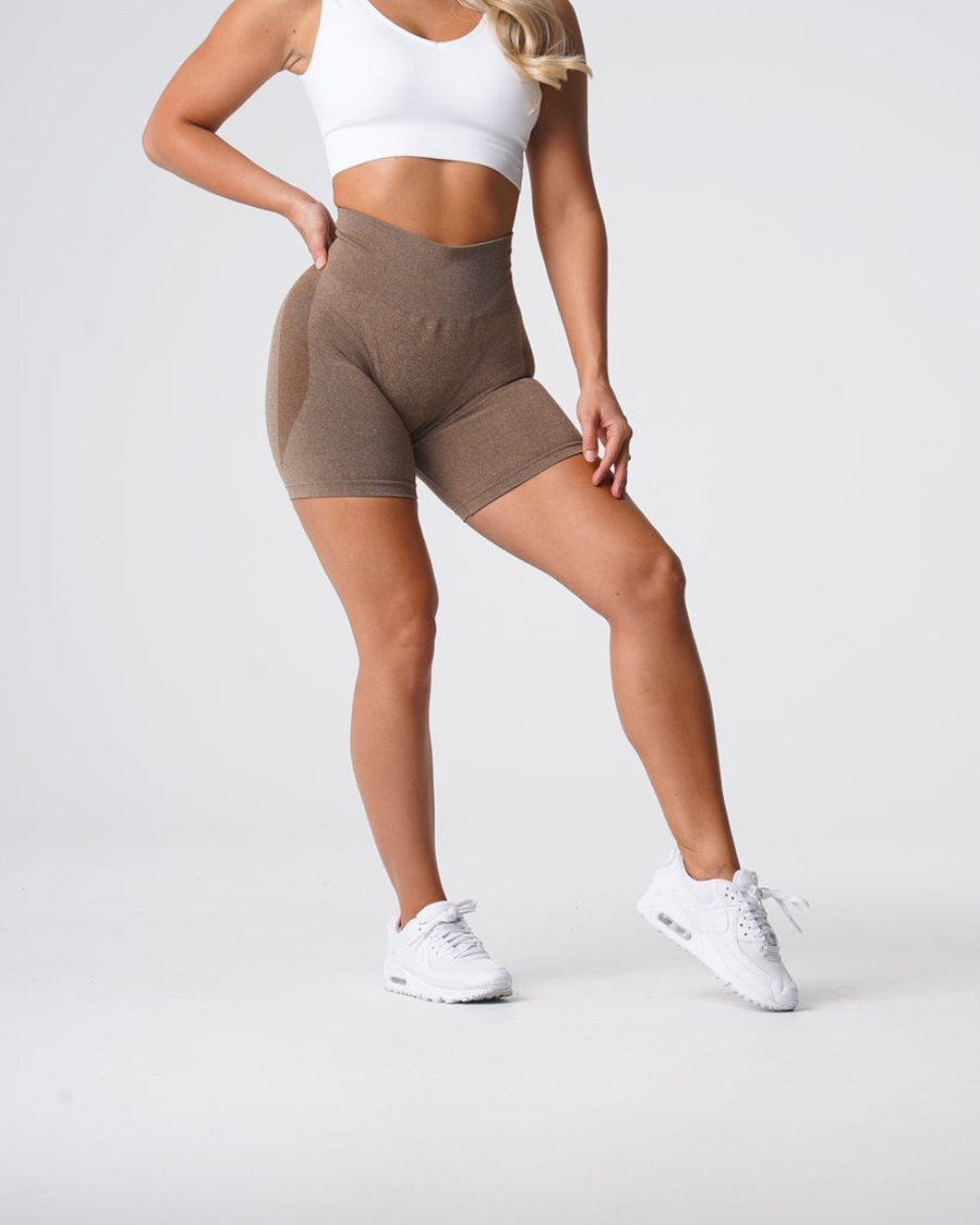 Brown Women's NVGTN Contour Seamless Shorts Dubai | imCiOq8i