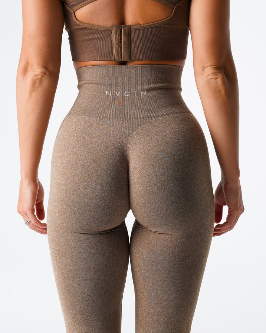 Brown Women's NVGTN NV Seamless Leggings Dubai | 9km8R0b2