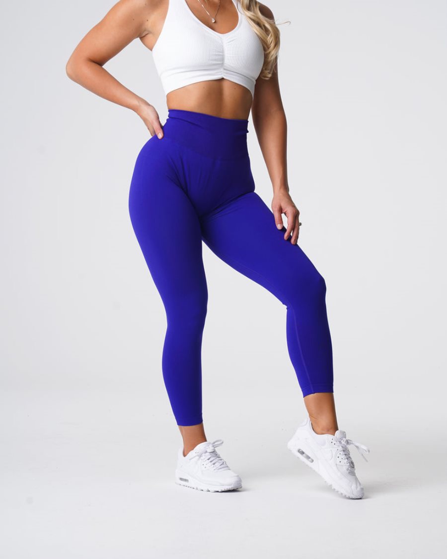 Dark Blue Women's NVGTN Solid Seamless Leggings Dubai | aAkXbwpi