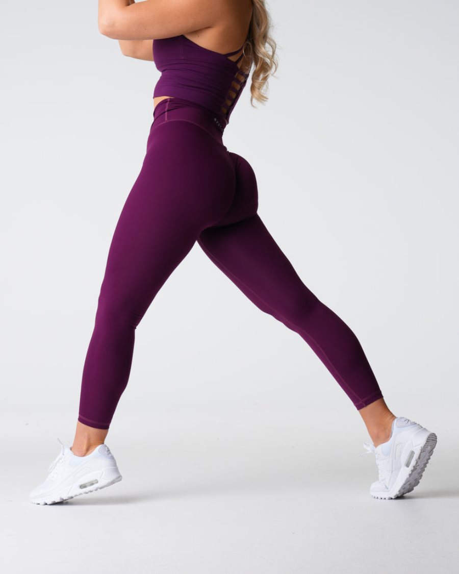 Dark Purple Women's NVGTN Signature 2.0 Leggings Dubai | wUFbwKJ0