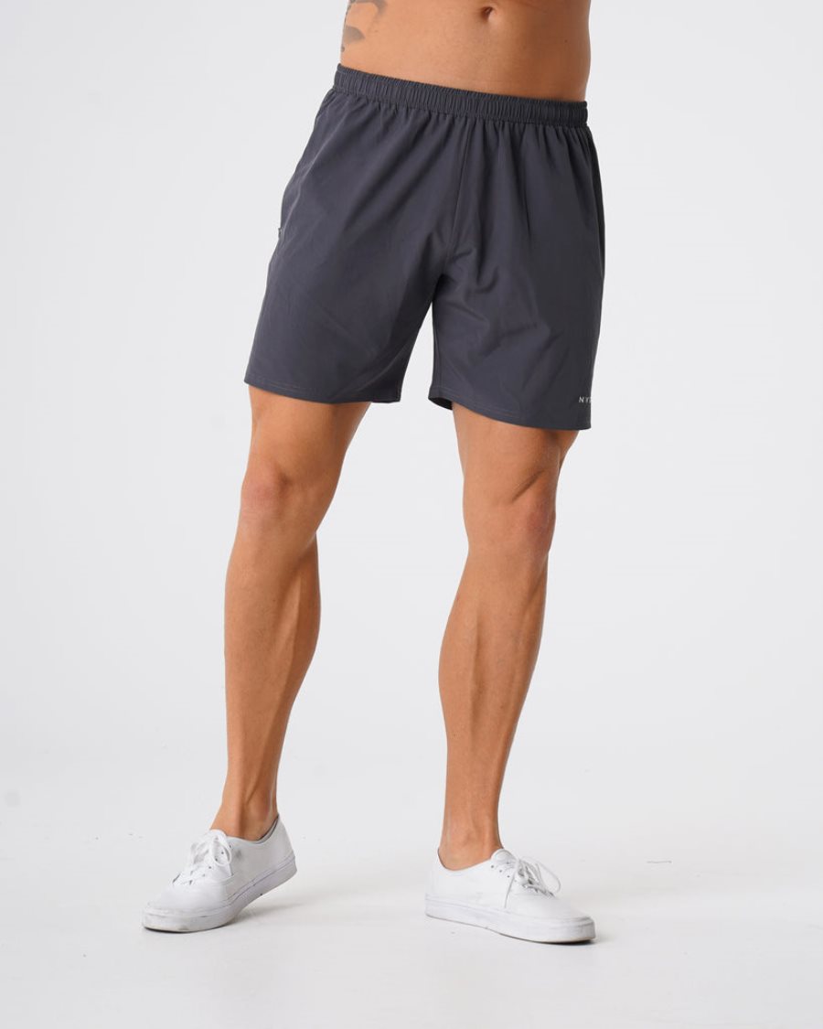 Deep Grey Men's NVGTN Flex Shorts Dubai | BZXdAxWz