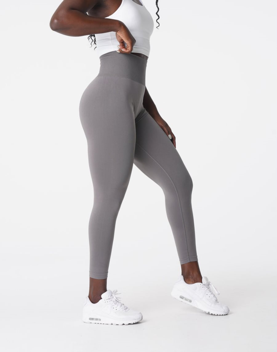 Deep Grey Women's NVGTN Solid Seamless Leggings Dubai | sucQTThb