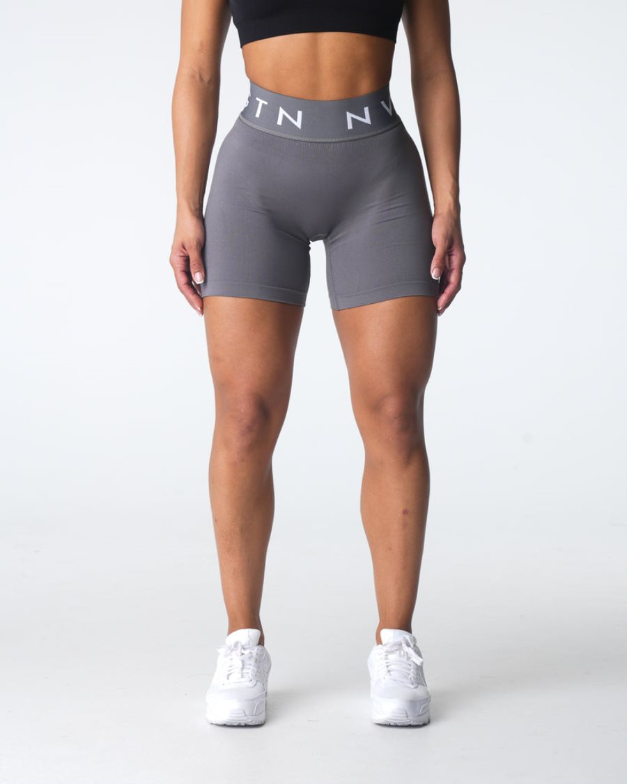 Deep Grey Women\'s NVGTN Sport Seamless Shorts Dubai | rKdmBPJv