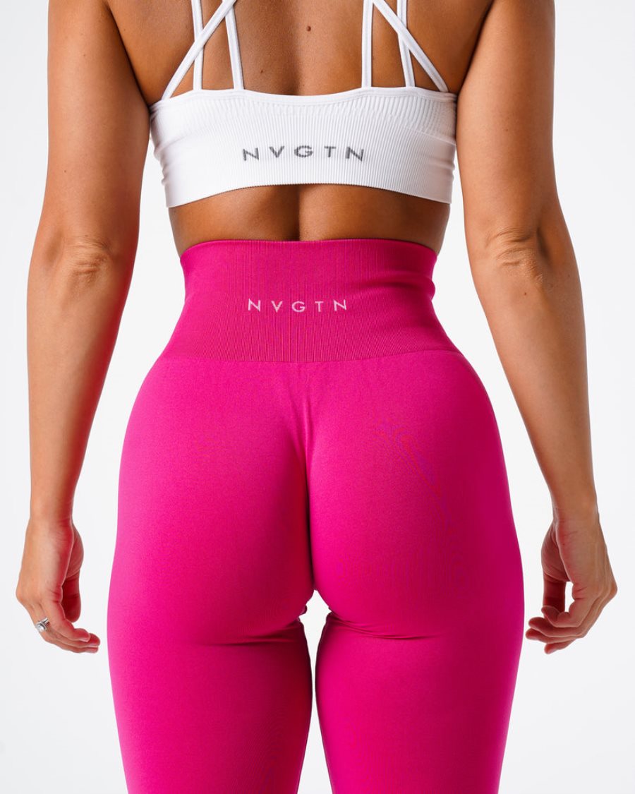 Deep Pink Women's NVGTN Solid Seamless Leggings Dubai | LiScvn6G