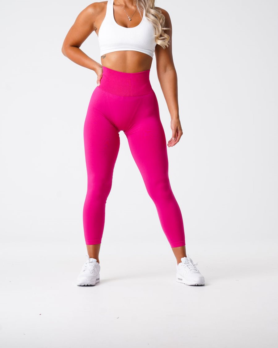 Deep Pink Women's NVGTN Solid Seamless Leggings Dubai | LiScvn6G