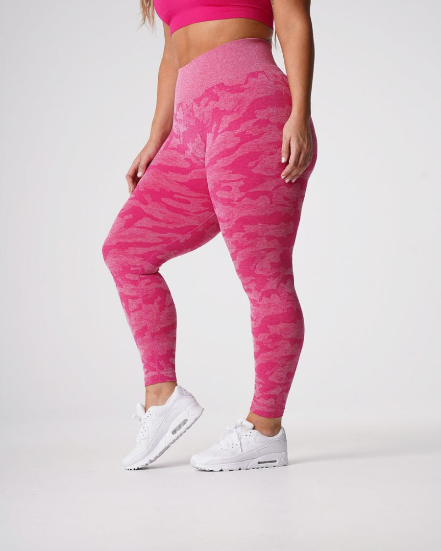 Fuchsia Women's NVGTN Camo Seamless Leggings Dubai | Zkwo2I97