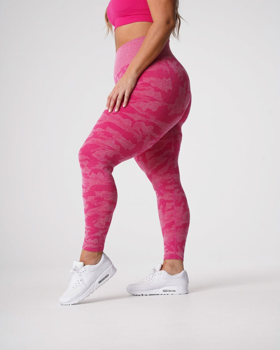 Fuchsia Women's NVGTN Camo Seamless Leggings Dubai | Zkwo2I97