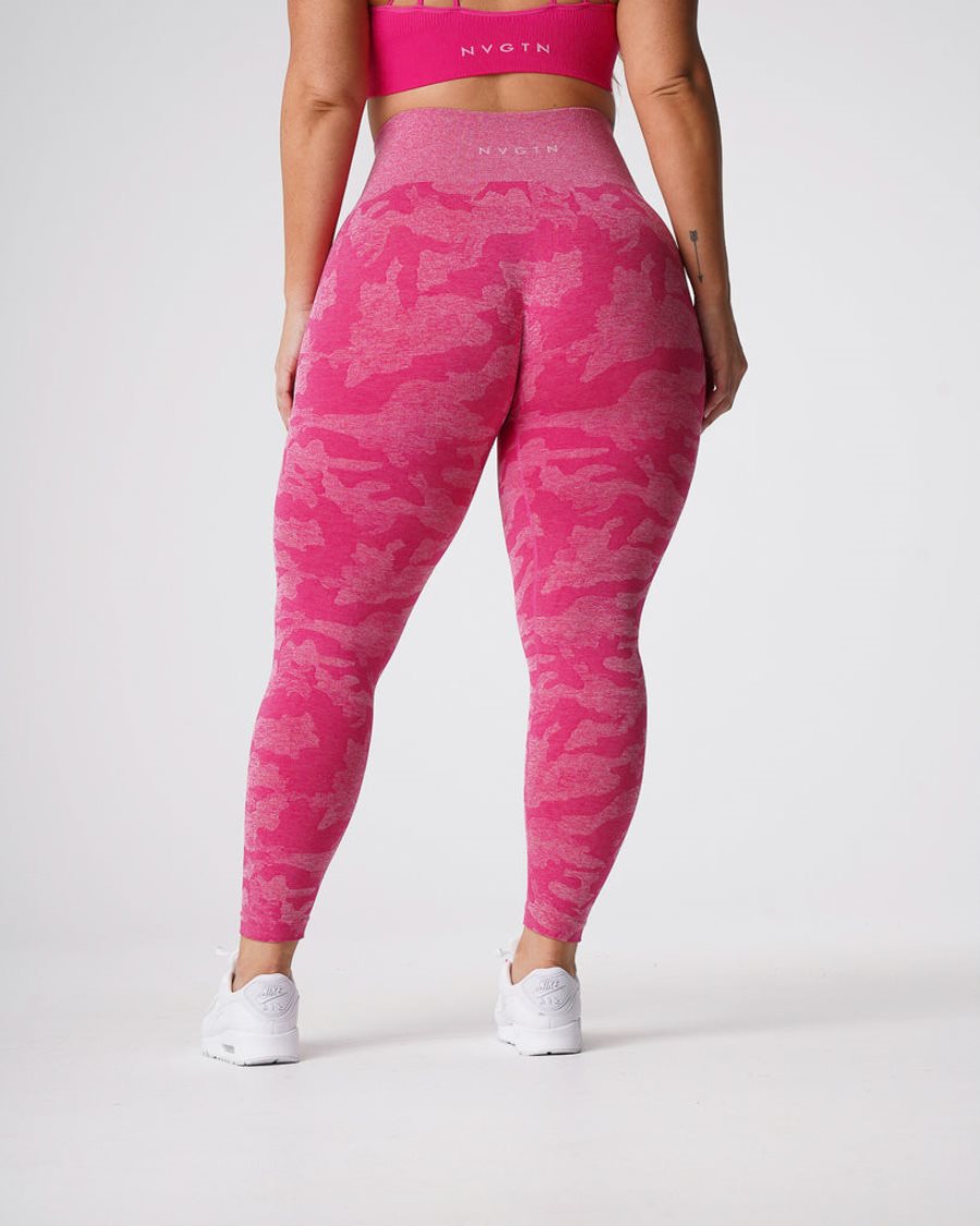 Fuchsia Women\'s NVGTN Camo Seamless Leggings Dubai | Zkwo2I97