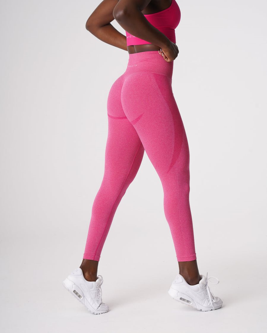 Fuchsia Women's NVGTN Contour Seamless Leggings Dubai | lexH9rXq