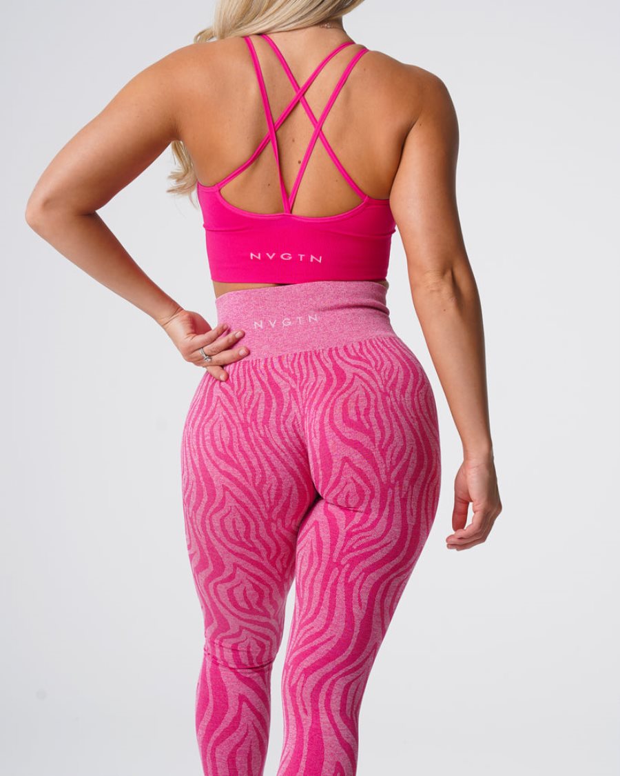 Fuchsia Women's NVGTN Zebra Seamless Leggings Dubai | wXLZN10x