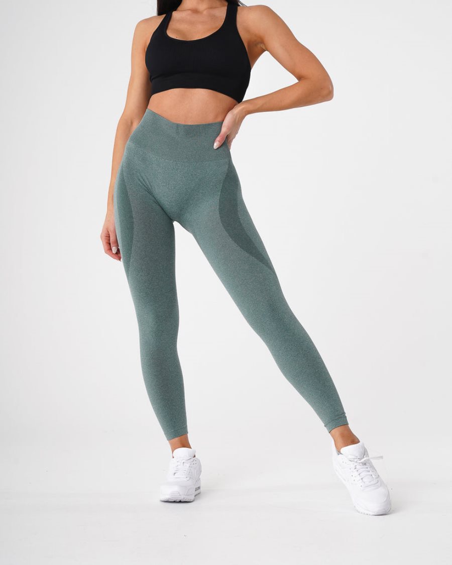 Green Women's NVGTN Contour Seamless Leggings Dubai | wS9donOq