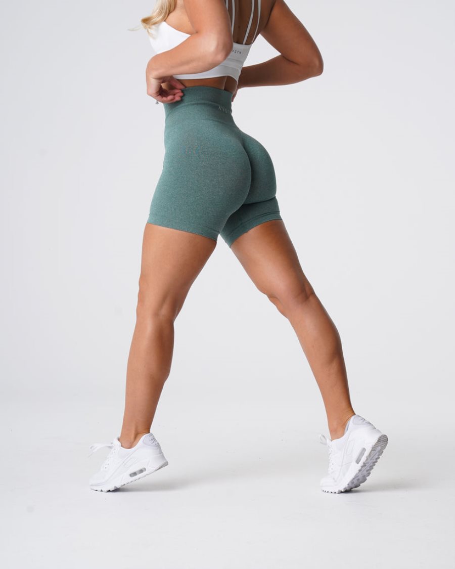 Green Women's NVGTN Pro Seamless Shorts Dubai | wdLABPkV