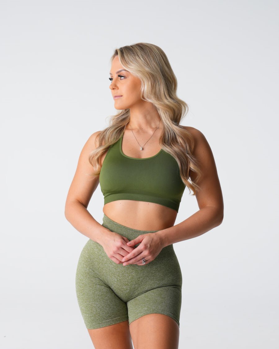 Green Women's NVGTN Surge Seamless Sports Bra Dubai | ok6xk9CN