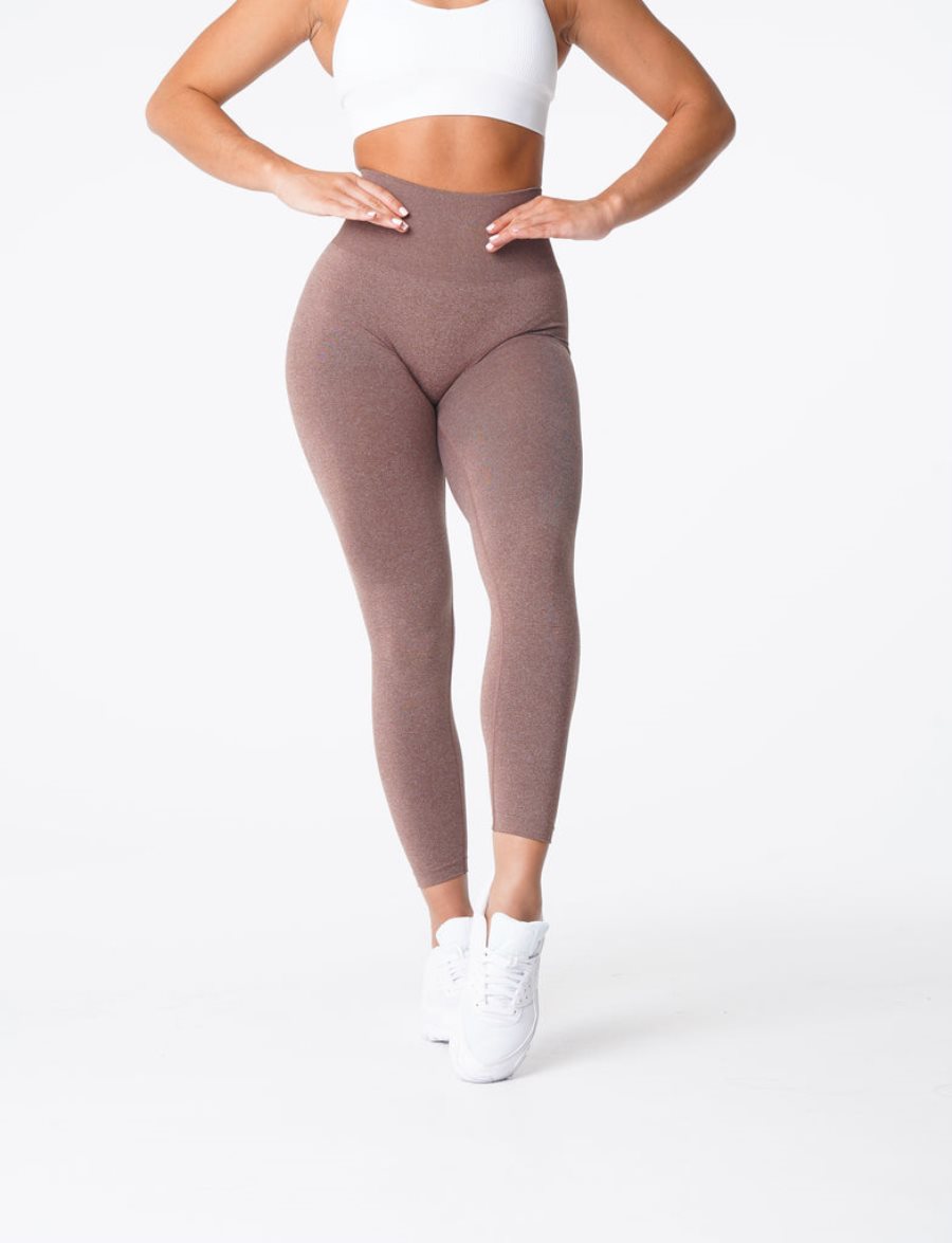 Grey Brown Women's NVGTN NV Seamless Leggings Dubai | epOwYBRp