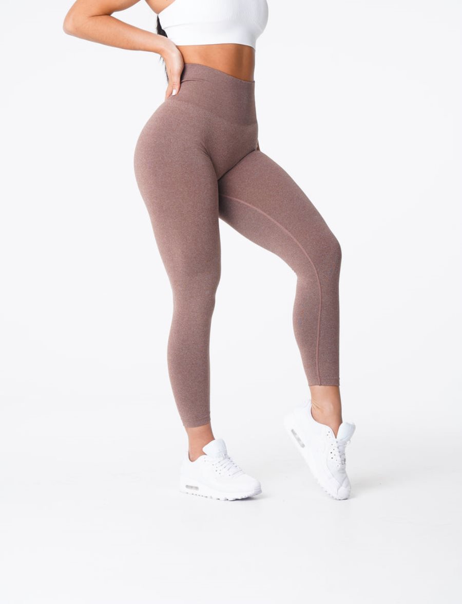 Grey Brown Women\'s NVGTN NV Seamless Leggings Dubai | epOwYBRp