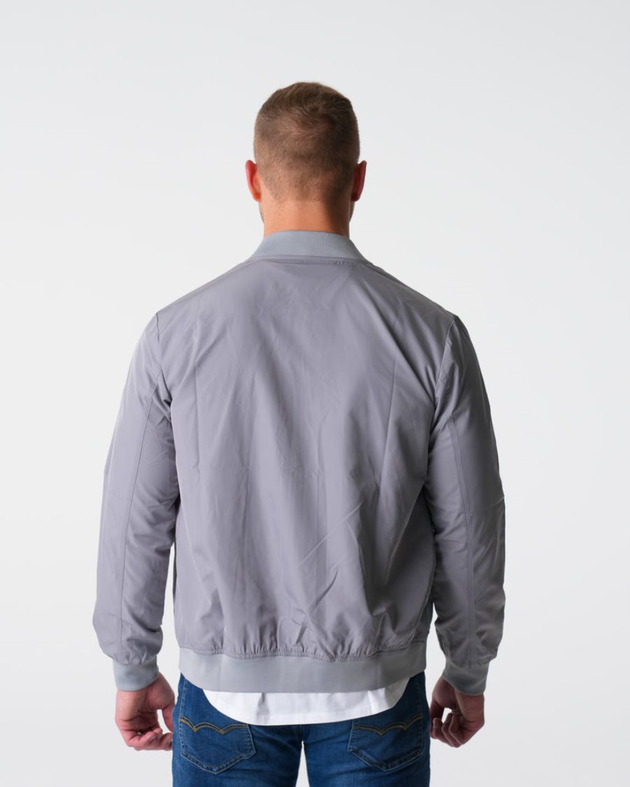 Grey Men's NVGTN Bomber Jackets Dubai | 3lDDZr1F