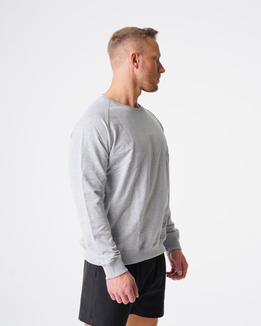 Grey Men's NVGTN Crew Neck Sweatshirts Dubai | moLxzTXi