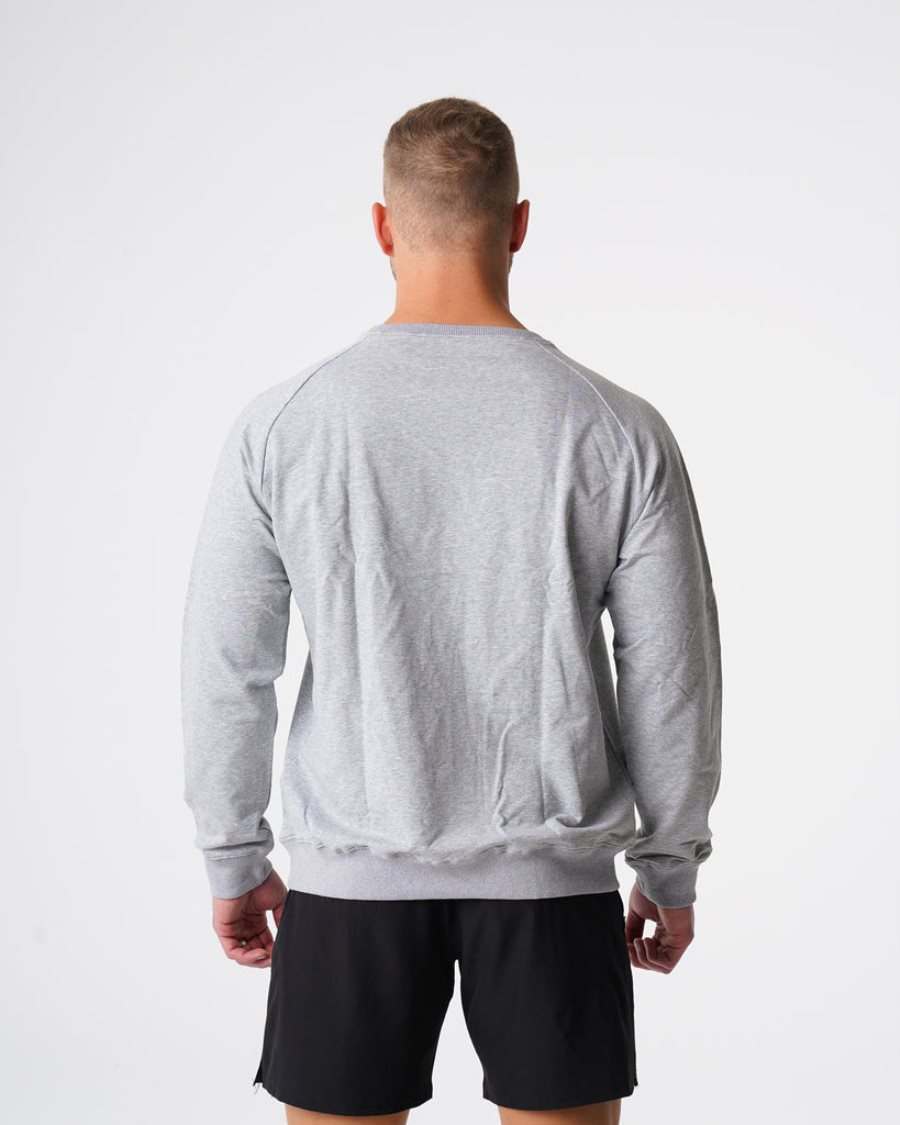 Grey Men's NVGTN Crew Neck Sweatshirts Dubai | moLxzTXi