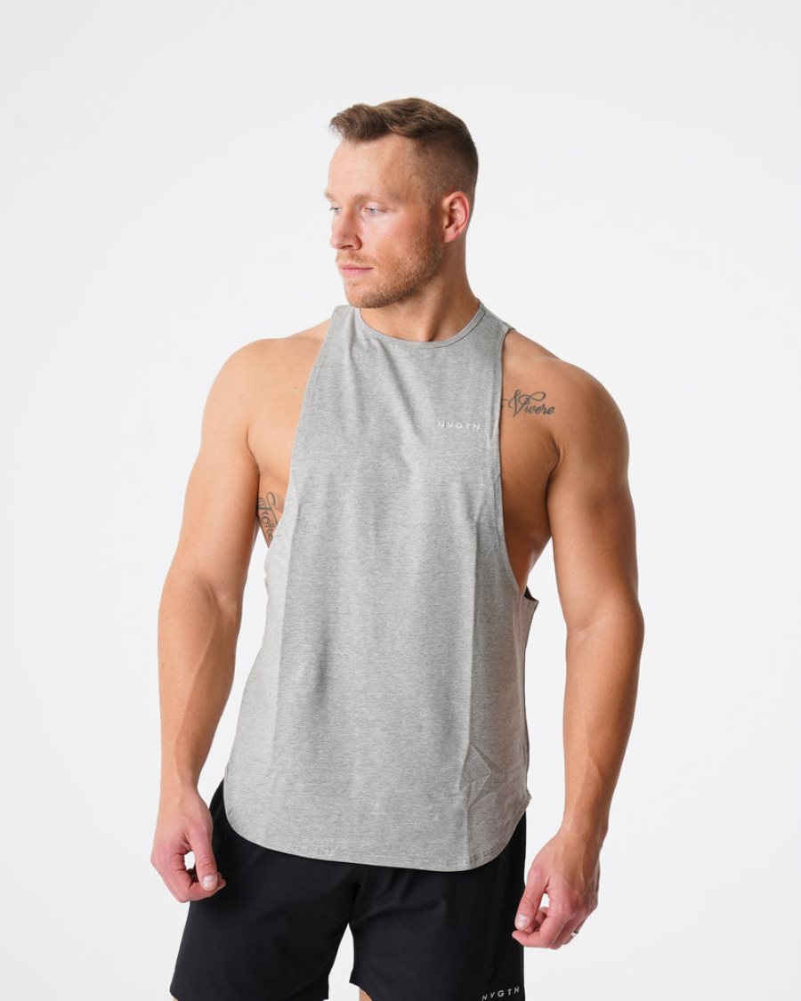 Grey Men\'s NVGTN Pulse Edge Tanks Dubai | BVJqS3fu