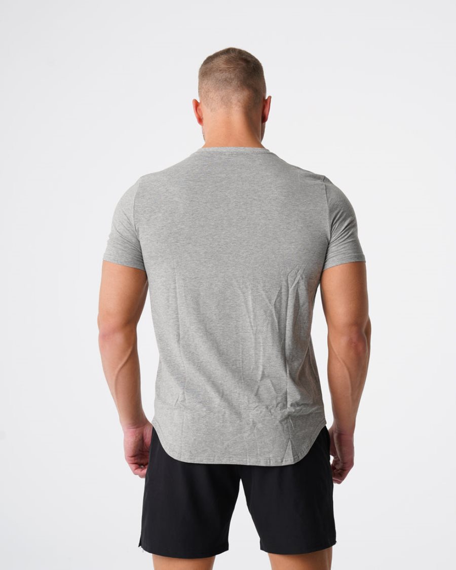 Grey Men's NVGTN Pulse Fitted T Shirts Dubai | C5uzp21T