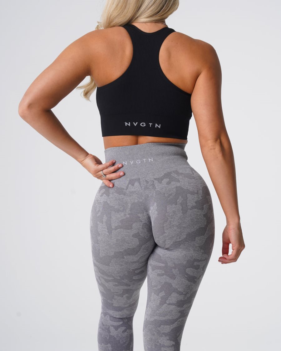 Grey Women's NVGTN Camo Seamless Leggings Dubai | 1U0AS7od