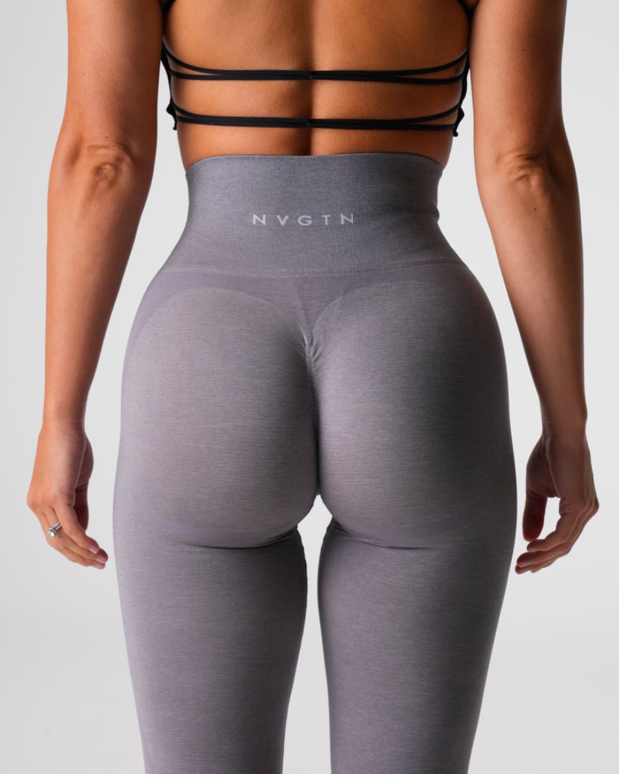 Grey Women's NVGTN Contour 2.0 Seamless Leggings Dubai | QC2Spdqd