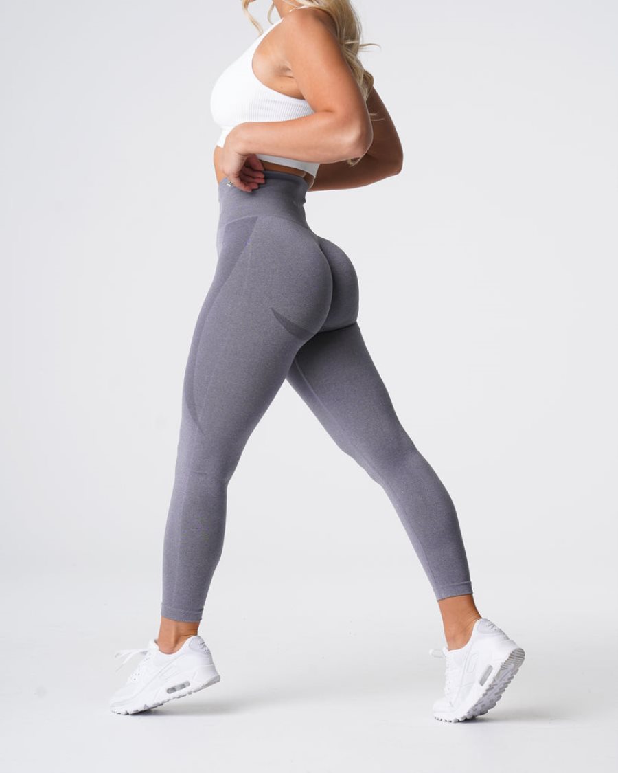 Grey Women's NVGTN Contour Seamless Leggings Dubai | aNofUoSL