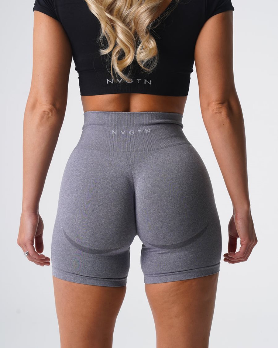 Grey Women's NVGTN Contour Seamless Shorts Dubai | 9dekJ0gQ